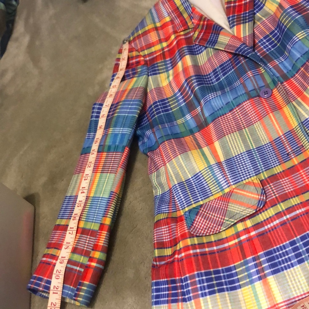 Plaid blazer with two pockets. Medium fit. - Picture 6 of 7